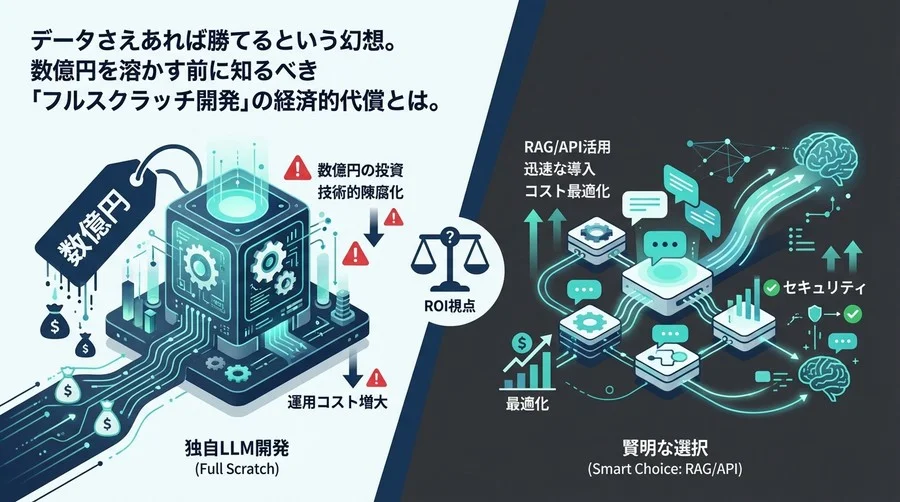 独自LLM開発という「数億円の賭け」に勝算はあるか？ROI視点で暴くフルスクラッチの経済的代償