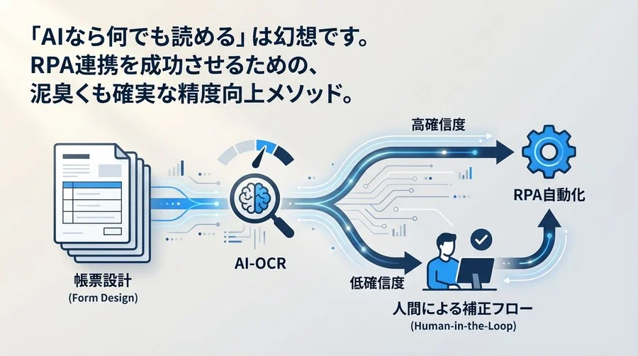 RPA連携を止めない！AI認識精度向上の鍵は「帳票設計」と「人間による補正フロー」にあり
