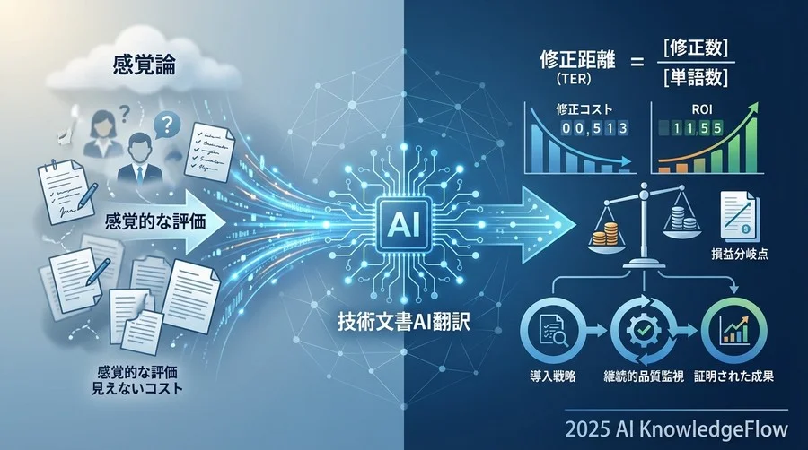 技術翻訳AI導入における主要KPI：3つの評価レイヤー - Section Image