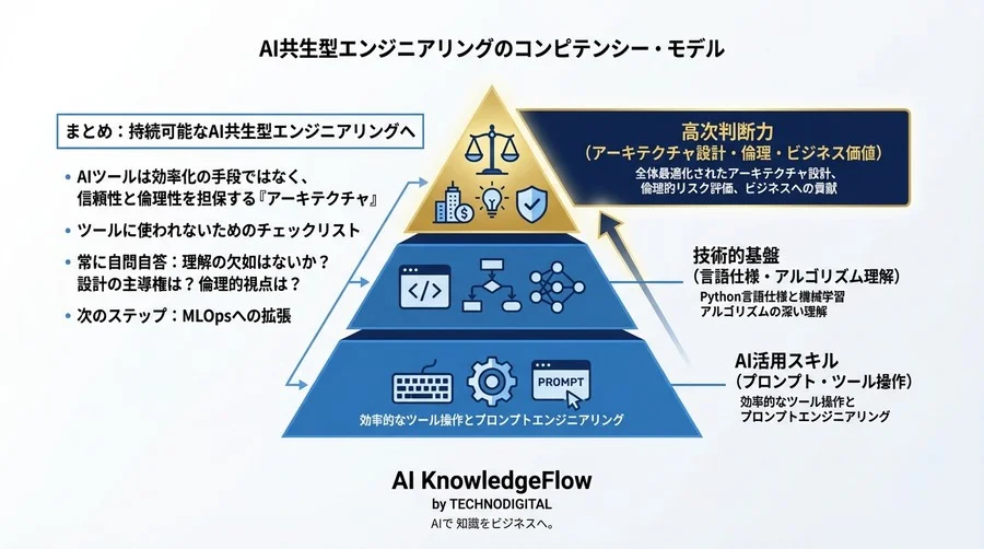 AI時代のPython機械学習：CursorとCopilotで築く「理解」と「実装」の循環型開発アーキテクチャ - Conclusion Image