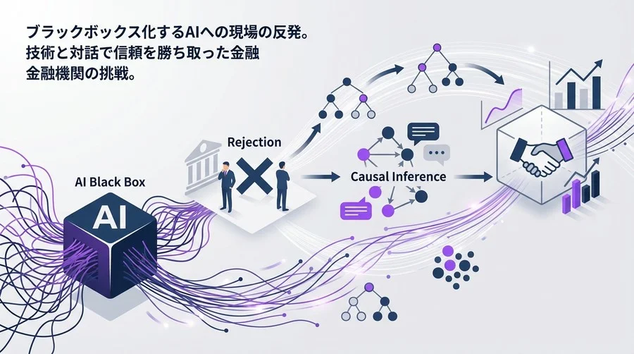 精度90%のAIが現場で拒絶された理由：金融機関が「因果推論」で勝ち取った信頼と納得のプロセス