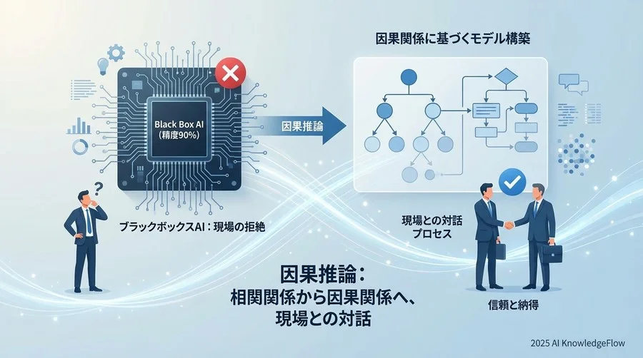 なぜ従来のXAI（SHAP/LIME）ではなく「因果推論」だったのか - Section Image