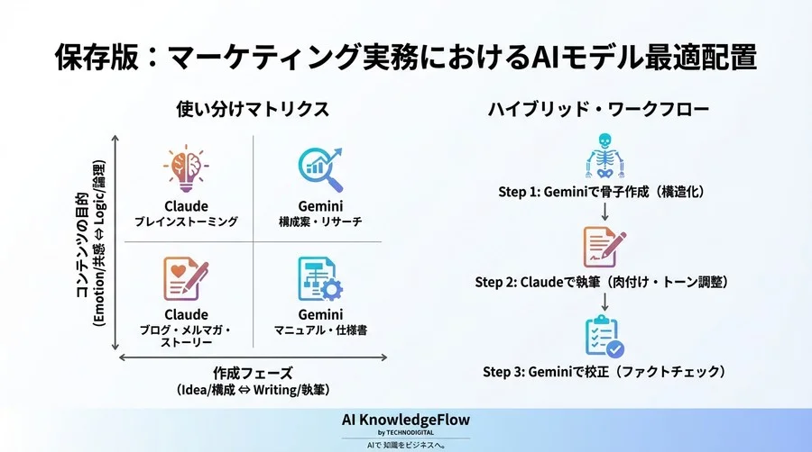 自然な日本語生成の頂上決戦：Claude対Geminiの文体差を50本のコピーから徹底解剖 - Conclusion Image