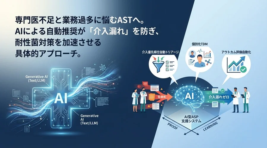 介入漏れゼロへ。AI型ASP支援システムが実現する「攻めの感染制御」と業務効率化の実践論