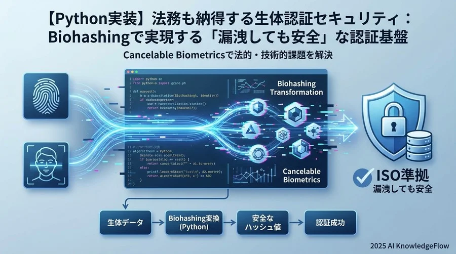 実装フェーズ2：Biohashingによる二値化と不可逆変換 - Section Image