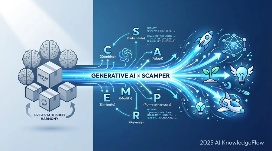 SCAMPER法の再定義：AI時代のプロンプトエンジニアリングとしての古典的フレームワーク - Section Image