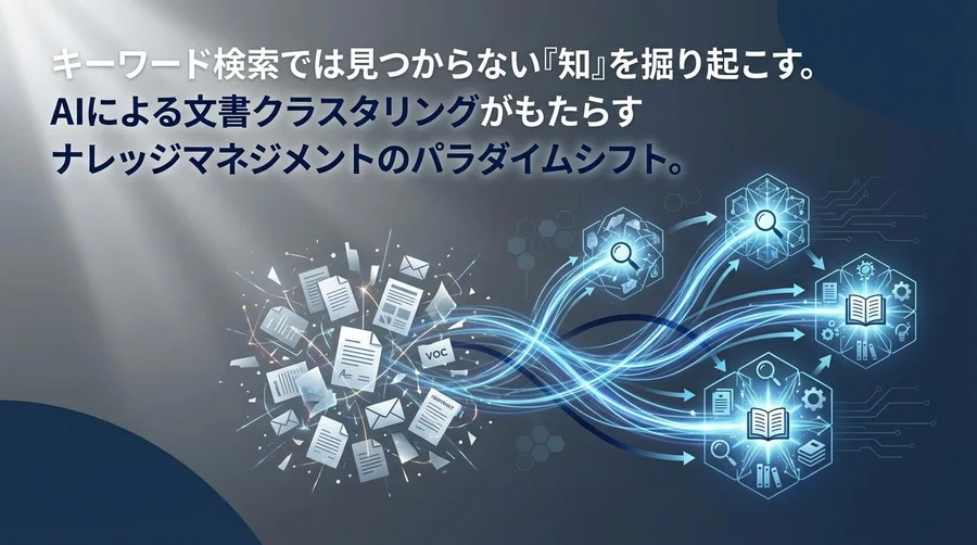 検索キーワードでは見つからない「知」を掘り起こす。AI埋め込み表現による文書クラスタリング戦略