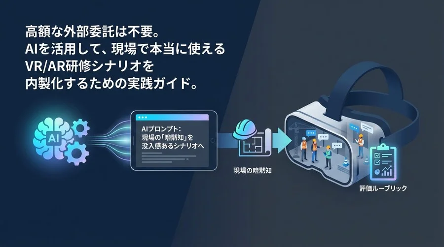 VR研修シナリオ内製化の実践ガイド：AIプロンプトで現場の「暗黙知」を体験に変える方法
