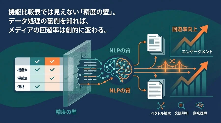 機能表では見えない「精度の壁」。NLP視点で選ぶメディア向けレコメンドツール選定論