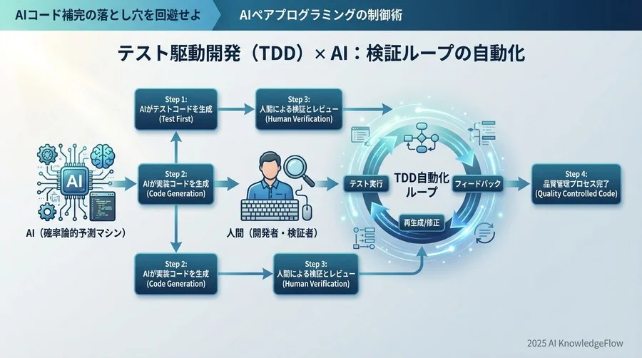 テスト駆動開発（TDD）×AI：検証ループの自動化 - Section Image