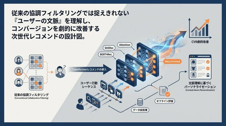 ユーザーの「文脈」を理解するTransformerレコメンド：行動シーケンス分析でCVRを劇的に改善する技術設計