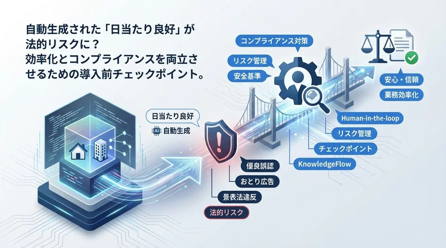 自動生成された「日当たり良好」が法的リスクに？不動産AI導入の安全基準とコンプライアンス対策