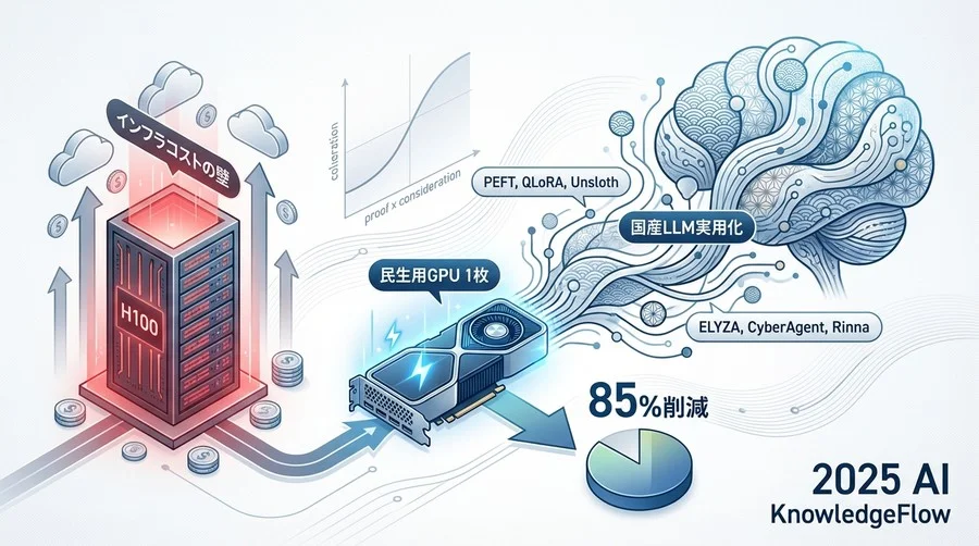 解決策の核心：PEFT（Parameter-Efficient Fine-Tuning）技術の選定と検証 - Section Image