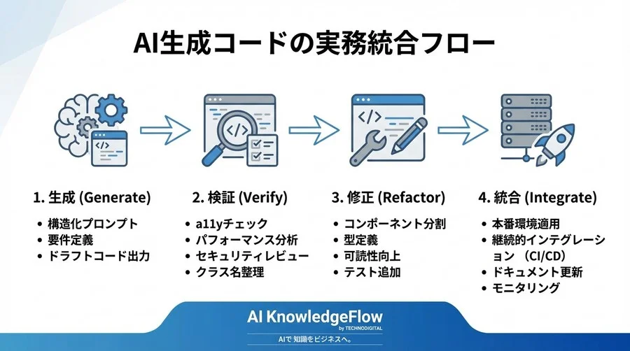 v0生成コードはコピペ禁止？React/Tailwind実務導入のための品質検証ガイド - Conclusion Image