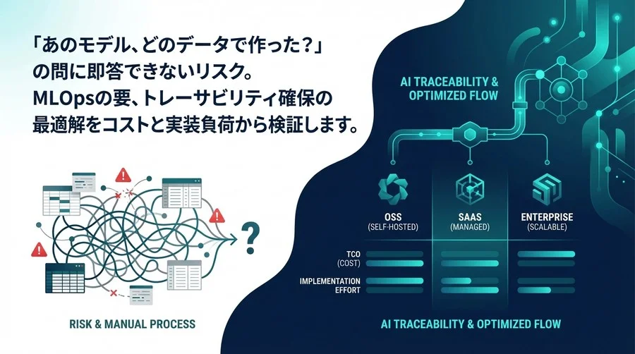 「あのモデル、どのデータで作った？」に即答する技術：AIトレーサビリティ確保のTCOとツール選定論