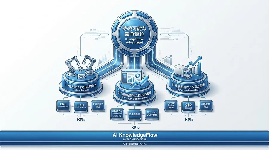 「省人化＝人件費削減」の罠：AI物流投資を正当化する7つの核心KPIとROI算出モデル - Conclusion Image