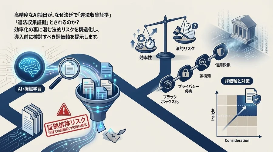 法務AIの「高精度」が招く証拠排除リスク｜不正競争防止法調査における技術と法のジレンマ