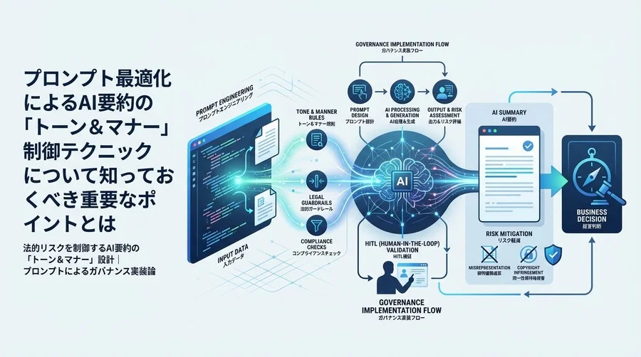 法的リスクを制御するAI要約の「トーン＆マナー」設計｜プロンプトによるガバナンス実装論