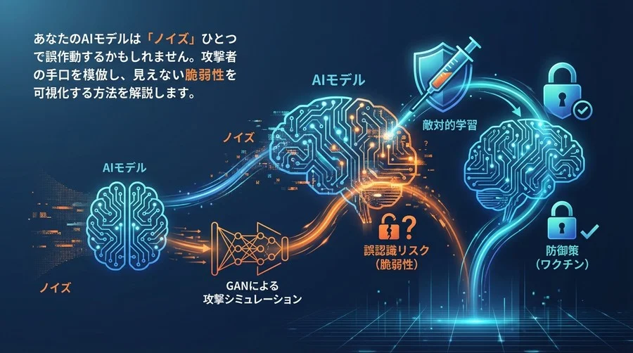 見えない「ノイズ」がAIを騙す。GANで攻撃者の手口を模倣し脆弱性を可視化せよ