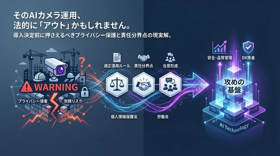 建設現場AIカメラ導入の法的「落とし穴」回避ガイド：監視批判を防ぐ実務