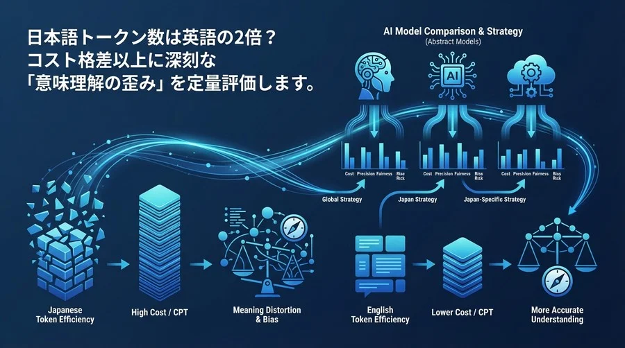日本語トークン効率とAIバイアスの相関分析：コスト格差の先にある意味理解の歪みを定量評価する