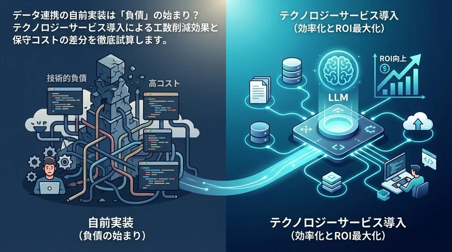 データ連携の自前実装は「負債」の始まり？LlamaHub導入で削減できる開発工数とTCOの徹底試算