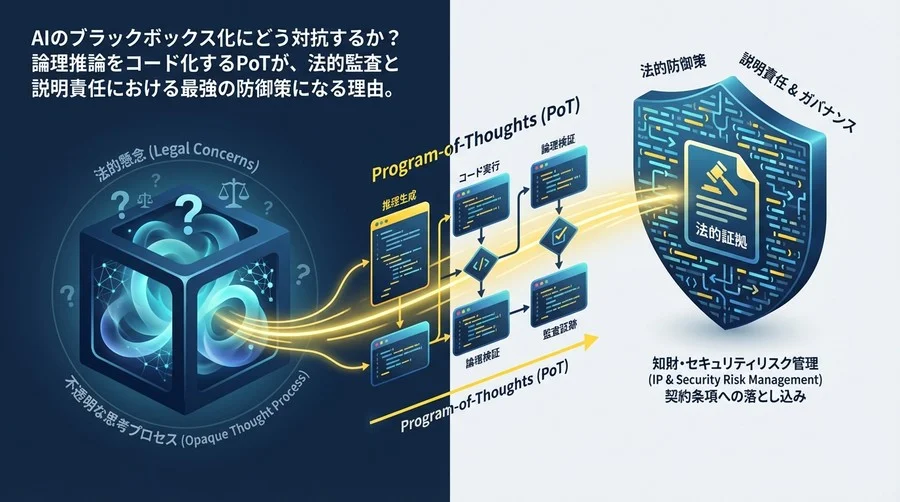 AIのブラックボックスを法的証拠に変える：Program-of-Thoughtsによる説明責任とガバナンス設計