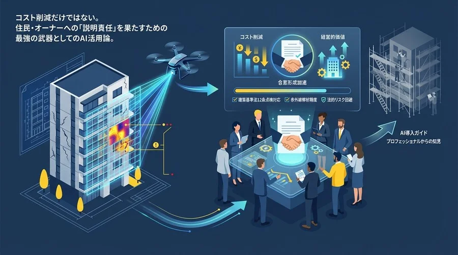 マンション管理の「合意形成」を変えるドローン×AI外壁診断：コスト削減の先にある経営的価値