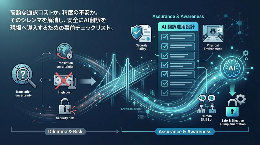 通訳コスト削減の落とし穴を回避せよ：AI翻訳導入前に固めるべき7つの「運用設計」チェックリスト