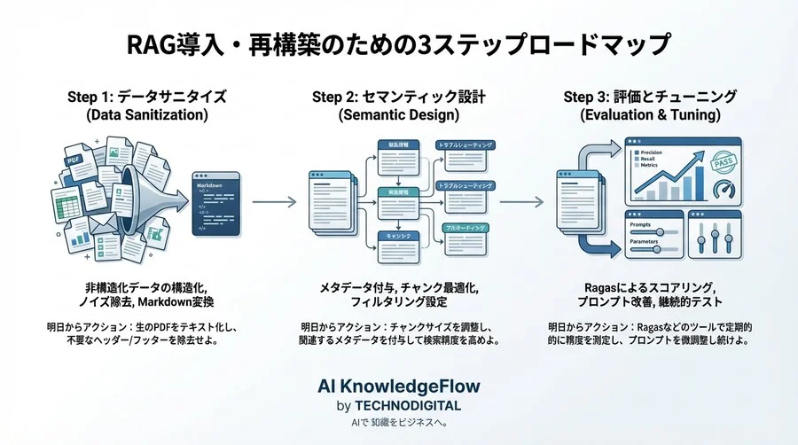 PLaMo×LlamaIndex導入の落とし穴：国産LLM神話を捨て泥臭いデータ設計へ回帰せよ - Conclusion Image