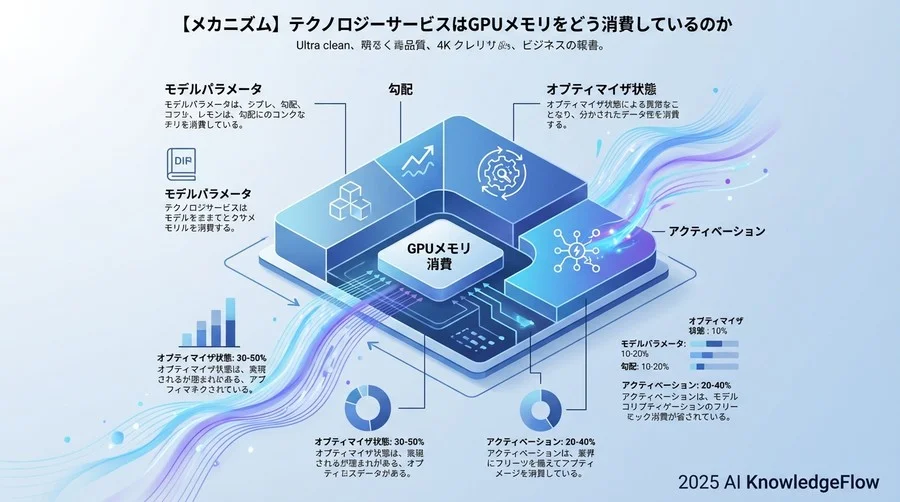 【メカニズム】PyTorchはGPUメモリをどう消費しているのか - Section Image