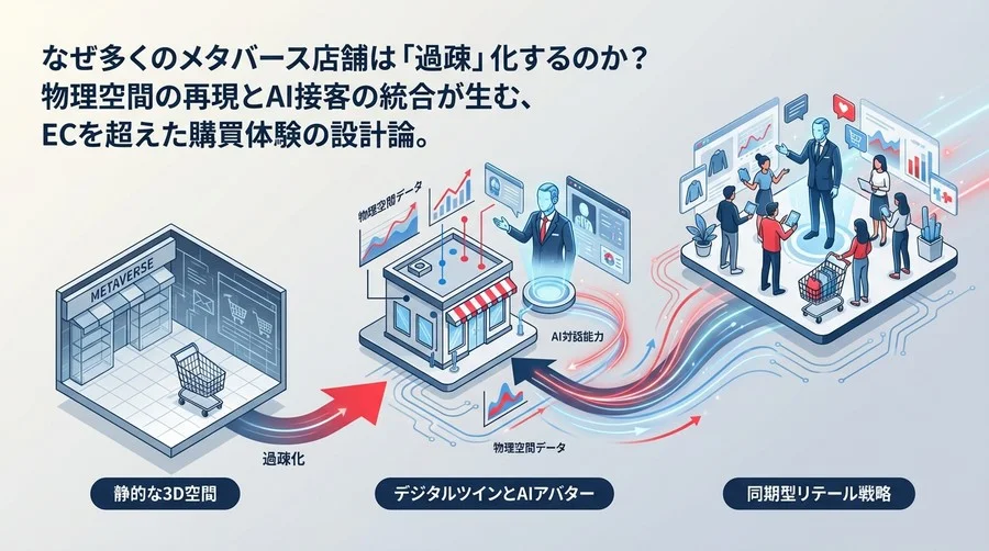 メタバース店舗が過疎化する本当の理由：デジタルツインとAIアバターで設計する「同期型」リテール戦略