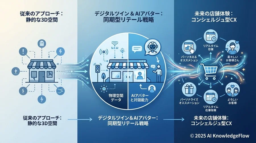 構造理解：デジタルツイン店舗とAIアバター、それぞれの役割と融合メカニズム - Section Image