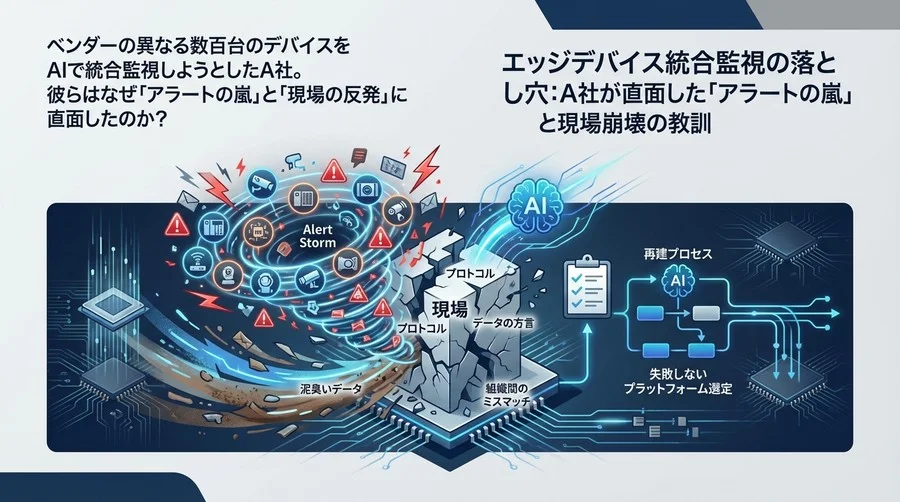 エッジデバイス統合監視の落とし穴：A社が直面した「アラートの嵐」と現場崩壊の教訓