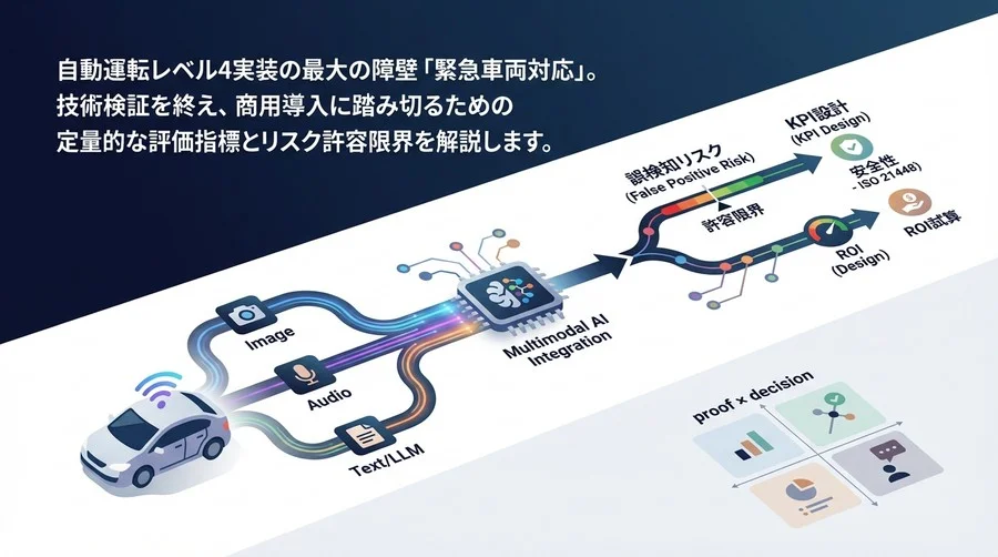 緊急車両検知AIの実装基準：誤検知リスクとマルチモーダル統合のKPI設計