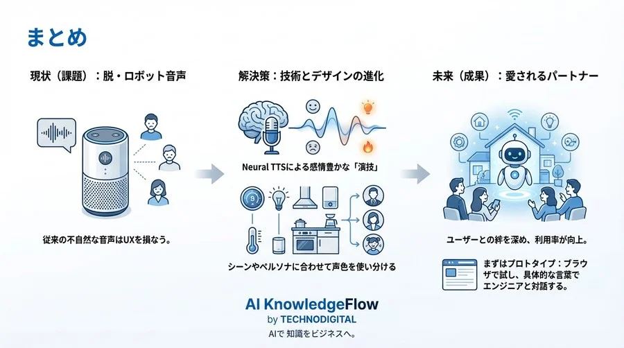 なぜあなたの製品は愛されないのか？スマートホームを変えるAI音声合成のUX革命 - Conclusion Image