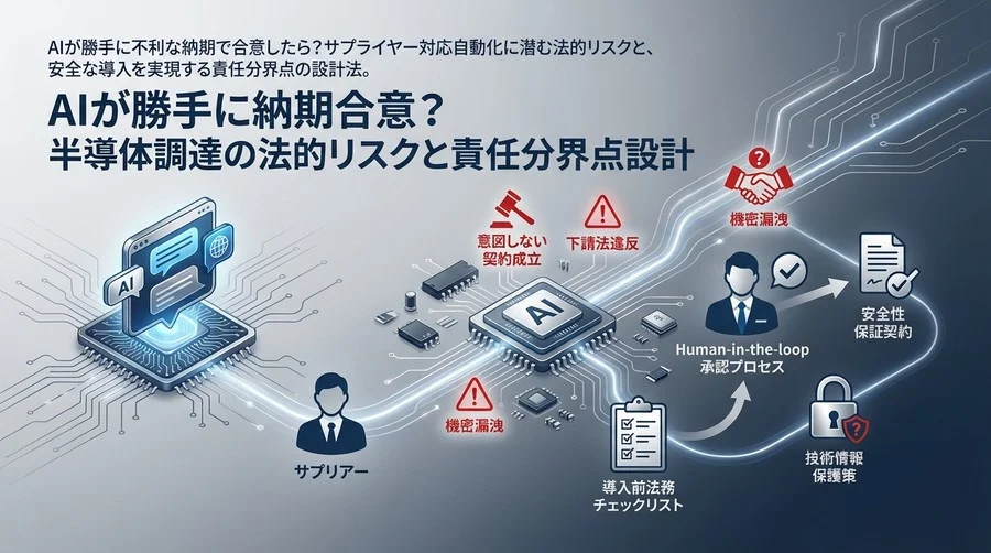 AIが勝手に納期合意？半導体調達の法的リスクと責任分界点設計