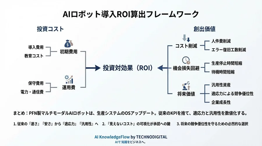 PFN製ロボットの投資対効果を証明する：従来型KPIを捨て、汎用性と適応力を数値化する新評価指標 - Conclusion Image