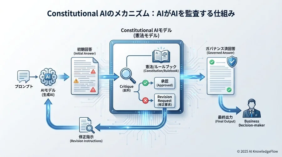 Constitutional AIのメカニズム：AIがAIを監査する仕組み - Section Image
