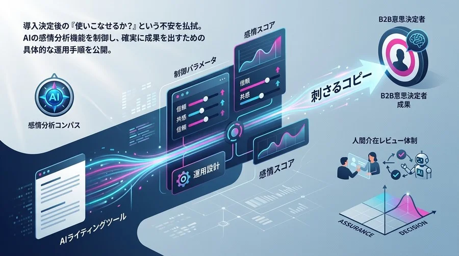 感情分析AIで「刺さる」コピーを意図的に生み出す技術：導入後の品質を左右する制御パラメータと運用設計の全貌