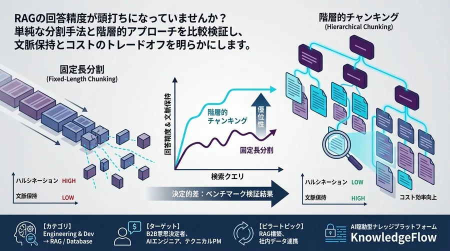 RAG精度向上の鍵は「階層」にあり：固定長分割との決定的差をベンチマーク検証