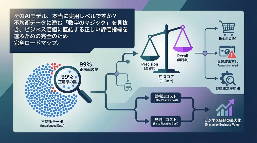 正解率99%の罠を回避せよ！不均衡データにおけるF1スコア活用と正しい指標選定術