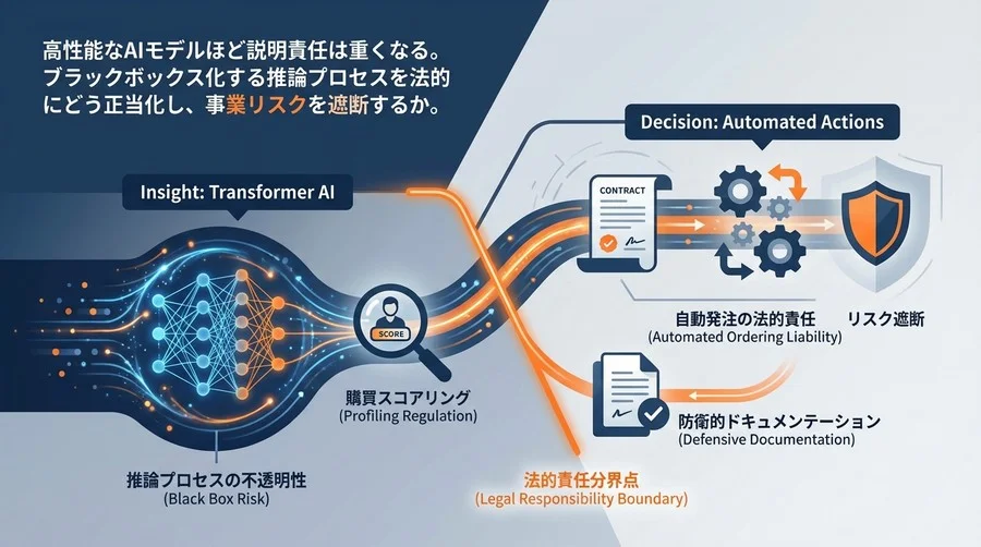 Transformer型AIのリスク遮断：購買スコアリングと自動発注の法的責任分界点