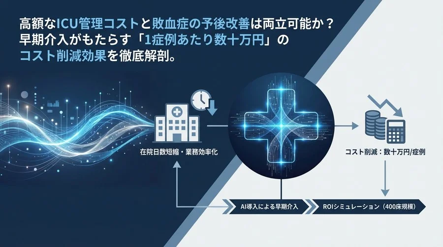 ICU敗血症AIのROI完全試算：1症例「数十万円」のコスト削減を証明する経営戦略