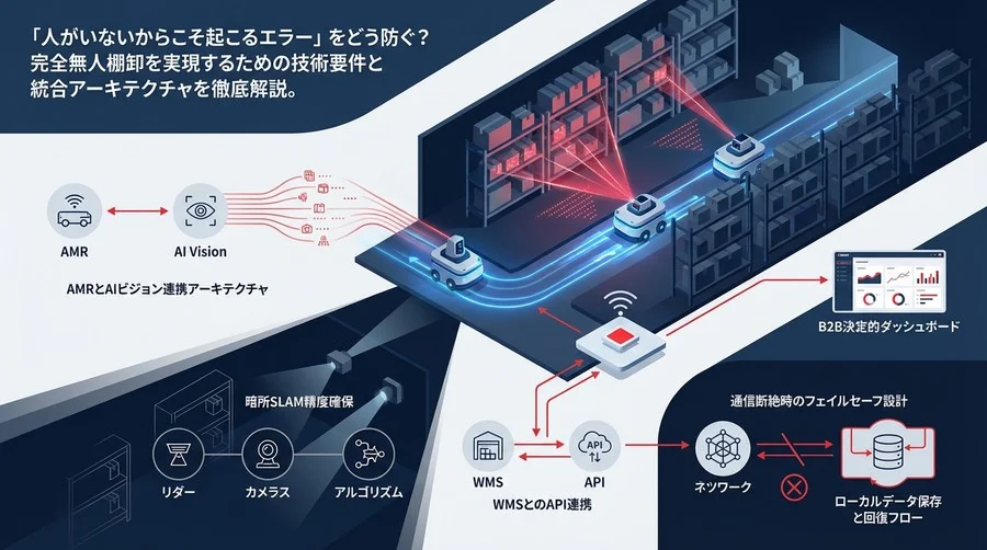夜間無人棚卸の完全実装ガイド：AMRとAIビジョン連携の技術的最適解