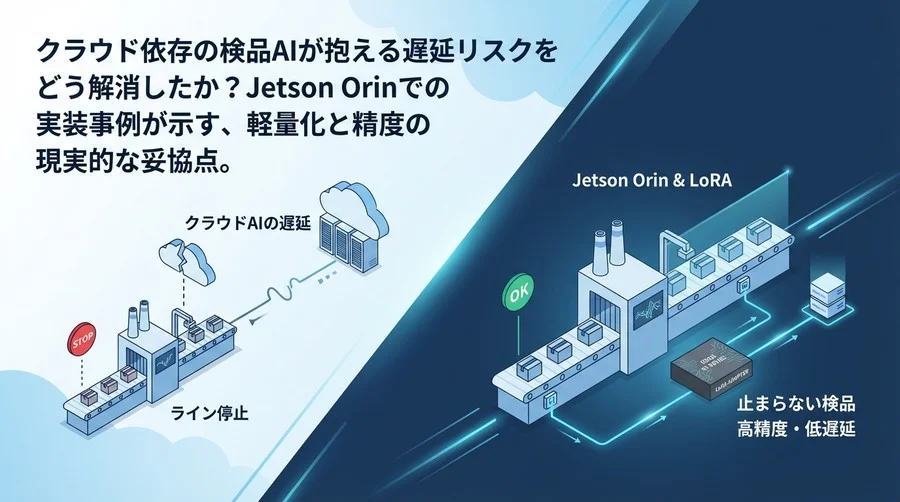 クラウドAIの遅延でライン停止？Jetson OrinとLoRAで実現した「止まらない」検品システムの全貌
