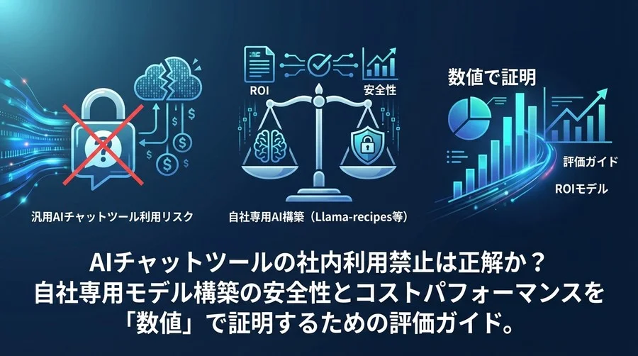 ChatGPT禁止は正解か？Llama-recipesによる自社AI構築の安全性とROIを数値で証明する評価ガイド
