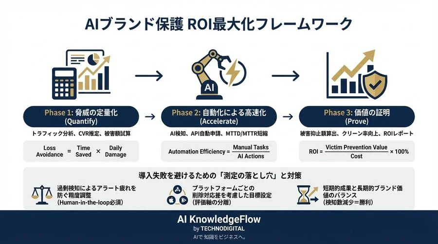 AIブランド監視の投資対効果を証明する：検知数依存を脱却し「被害抑止額」で経営を説得するロジック - Conclusion Image