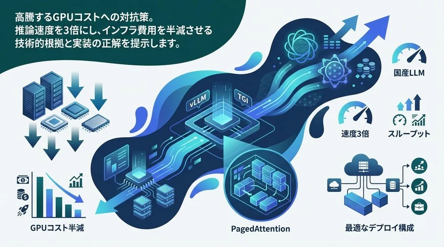 GPUコスト半減・速度3倍を実現する国産LLM推論基盤：vLLMとTGIの実装戦略