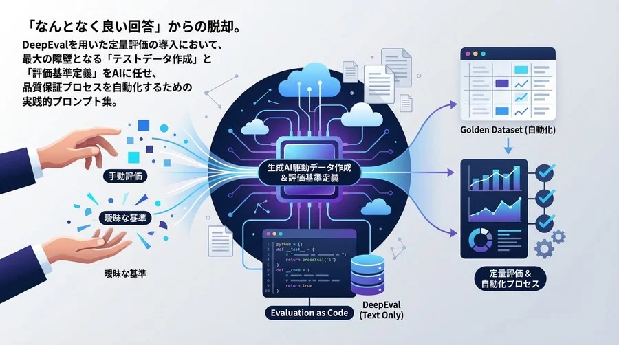 DeepEvalと生成AIで挑むLLMテスト自動化：泥臭いデータ作成をコード化する実践レシピ
